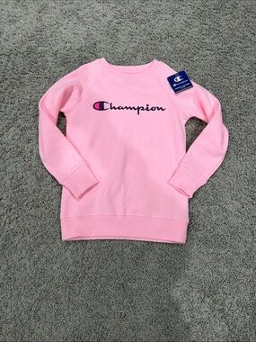 Champion Pink Logo Crewneck Sweatshirt